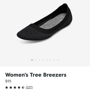 Allbirds black tree breezed flat